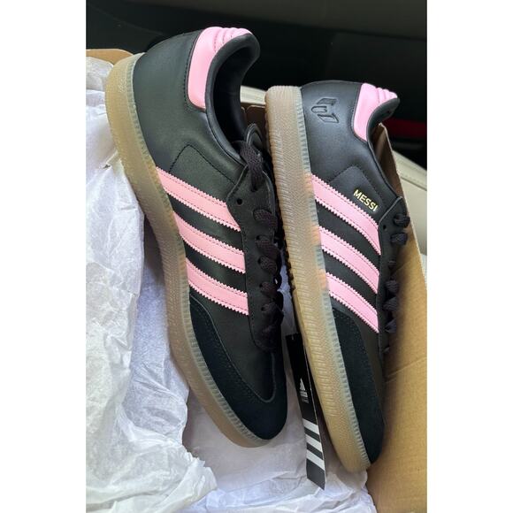 Adidas Samba Messi JP7845 Black Pink Gum Size 10.5 DS New In Box Inter Miami main image 5
